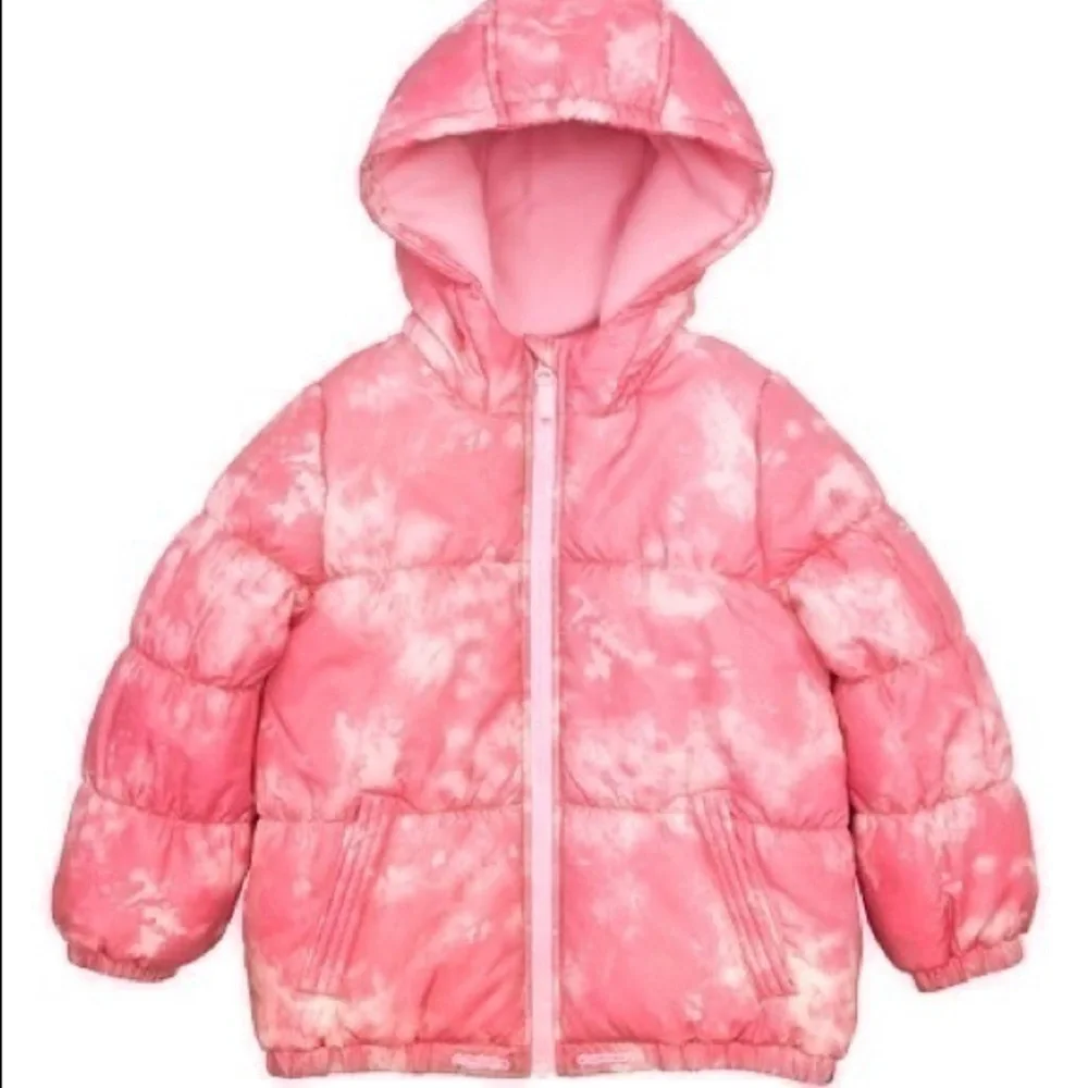 NEW OshKosh B'gosh Girl’s Pink Tie-Dye Fleece Lined Puffer Coat